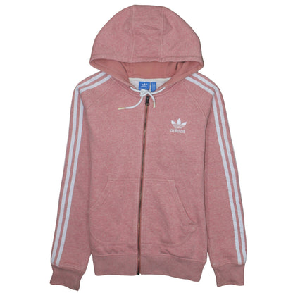 Womens UK Size 14 adidas Pink Full Zip Hoodie