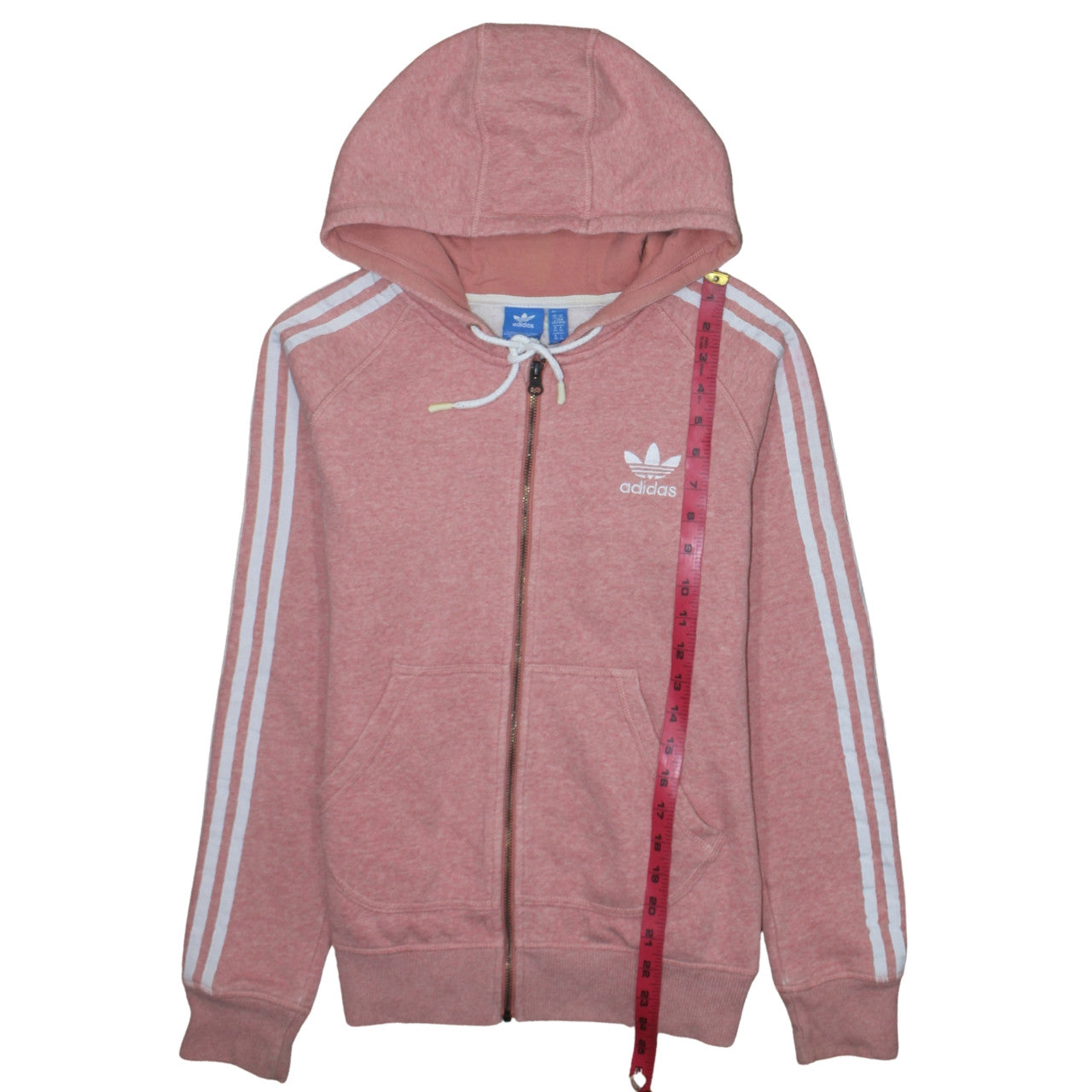 Womens UK Size 14 adidas Pink Full Zip Hoodie