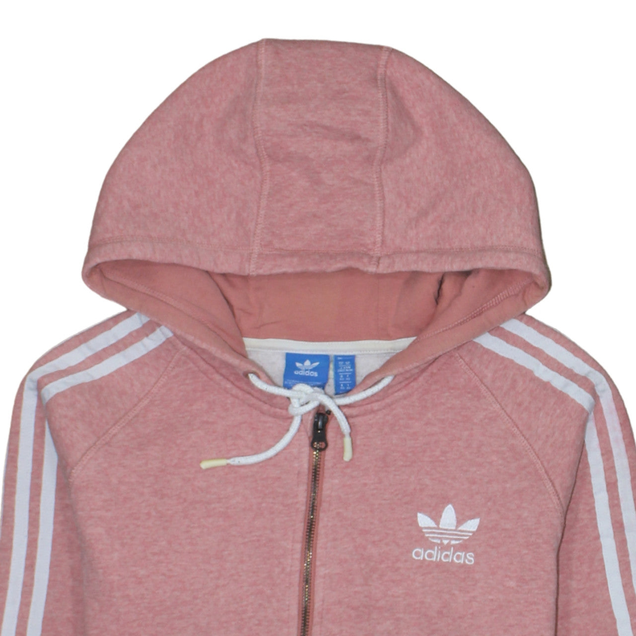 Womens UK Size 14 adidas Pink Full Zip Hoodie