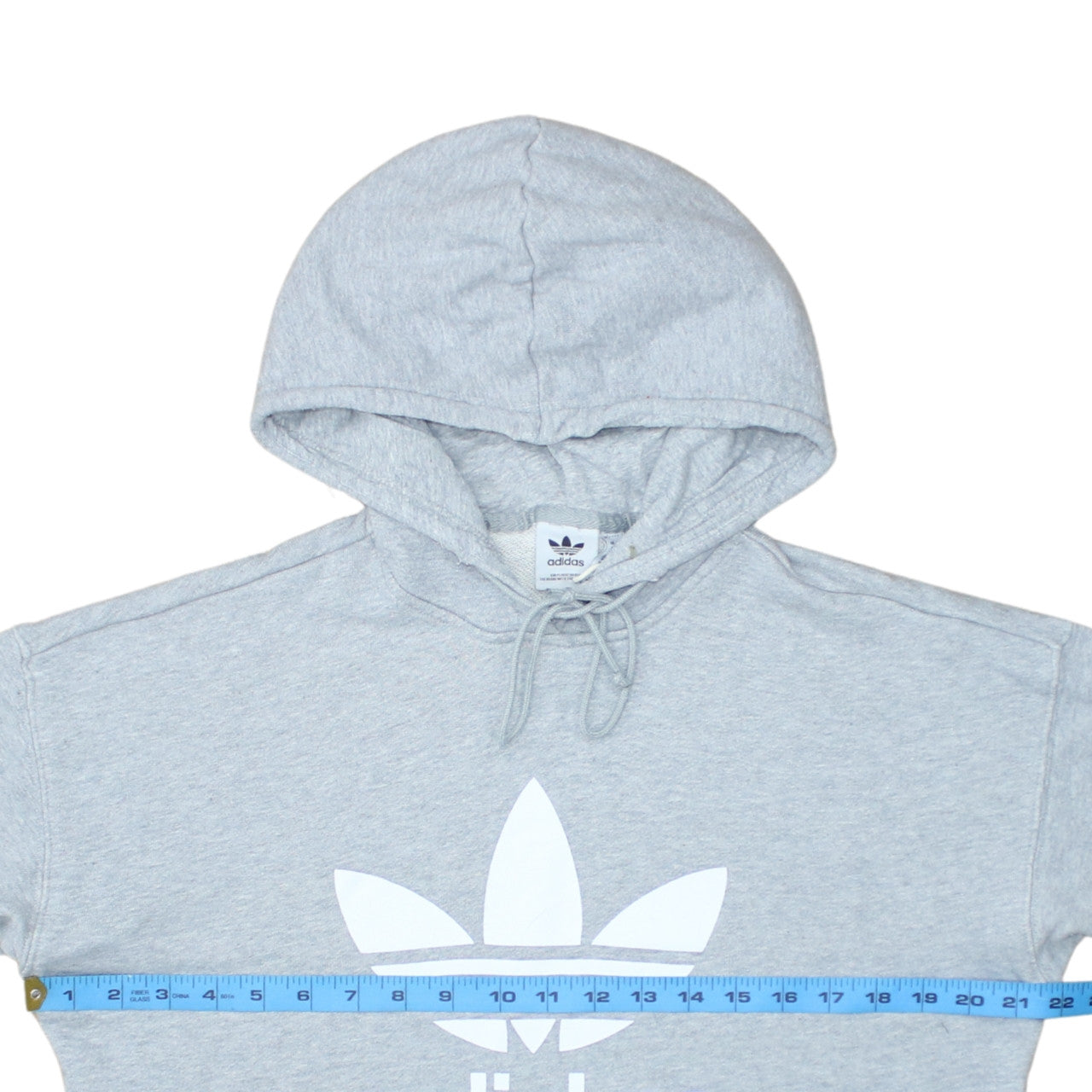 Womens UK Size 8 adidas Grey Pullover Hoodie