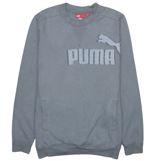 Mens UK Size L PUMA Grey Pullover Sweatshirt