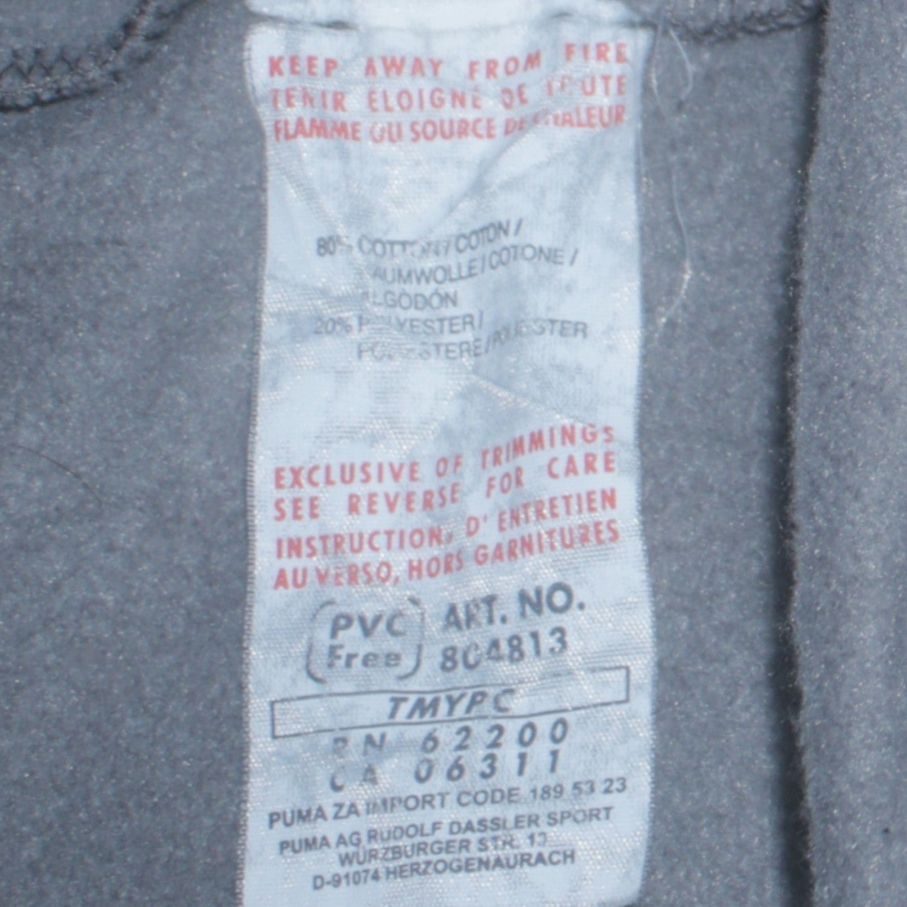 Mens UK Size L PUMA Grey Pullover Sweatshirt