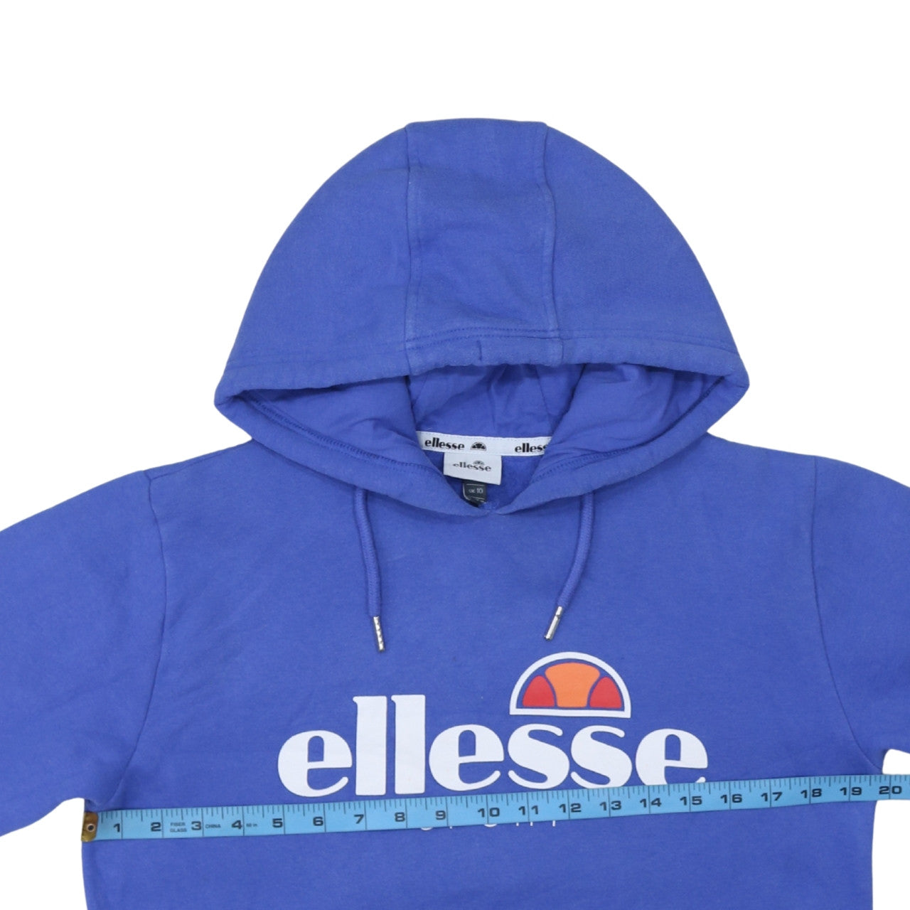 Womens UK Size 10 ellesse Blue Pullover Hoodie