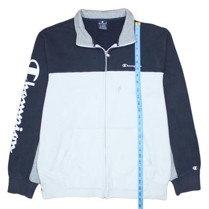 Mens UK Size XL Champion Blue Full Zip Sweatshirt