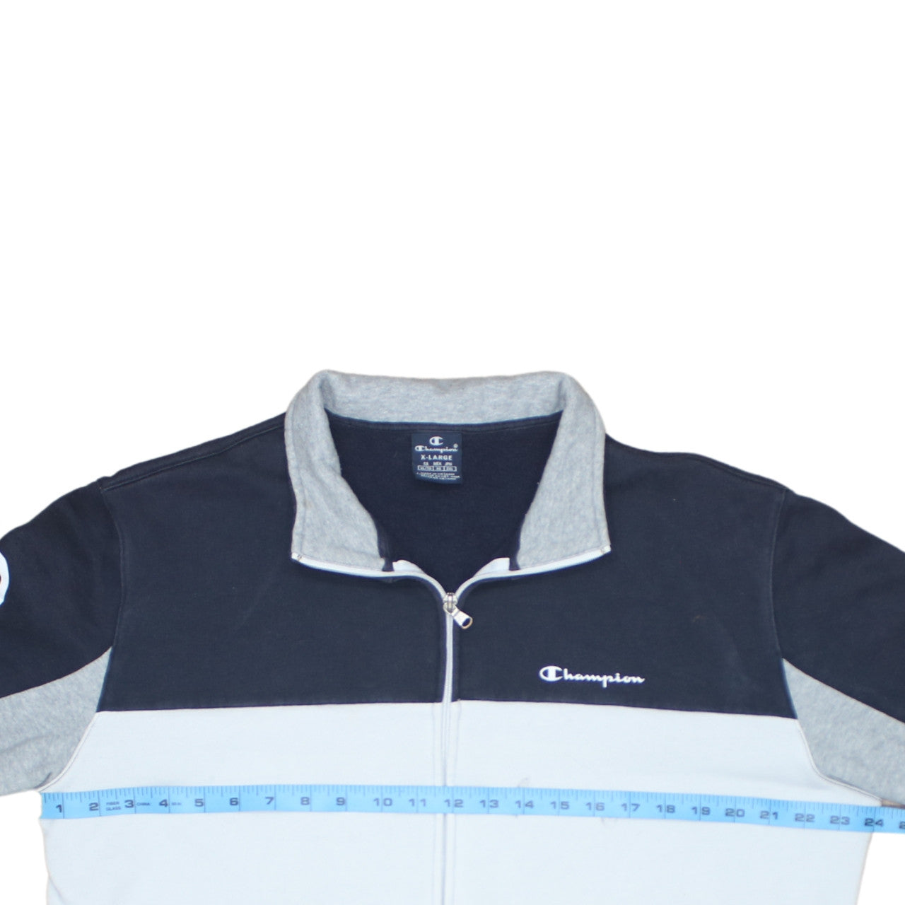 Mens UK Size XL Champion Blue Full Zip Sweatshirt