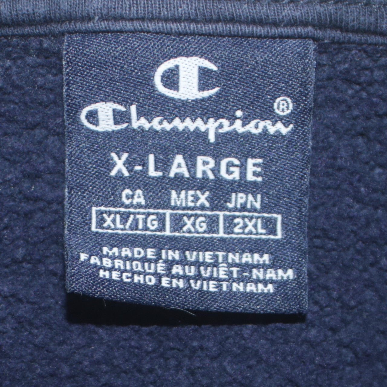 Mens UK Size XL Champion Blue Full Zip Sweatshirt