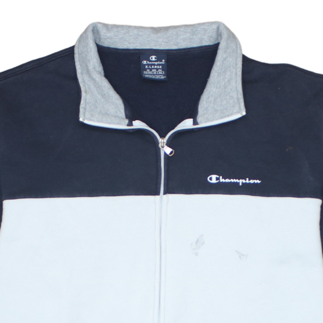 Mens UK Size XL Champion Blue Full Zip Sweatshirt