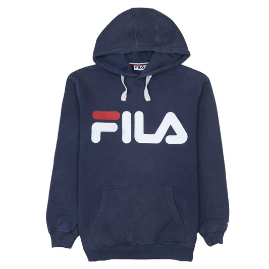 Mens UK Size S FILA Blue Pullover Hoodie