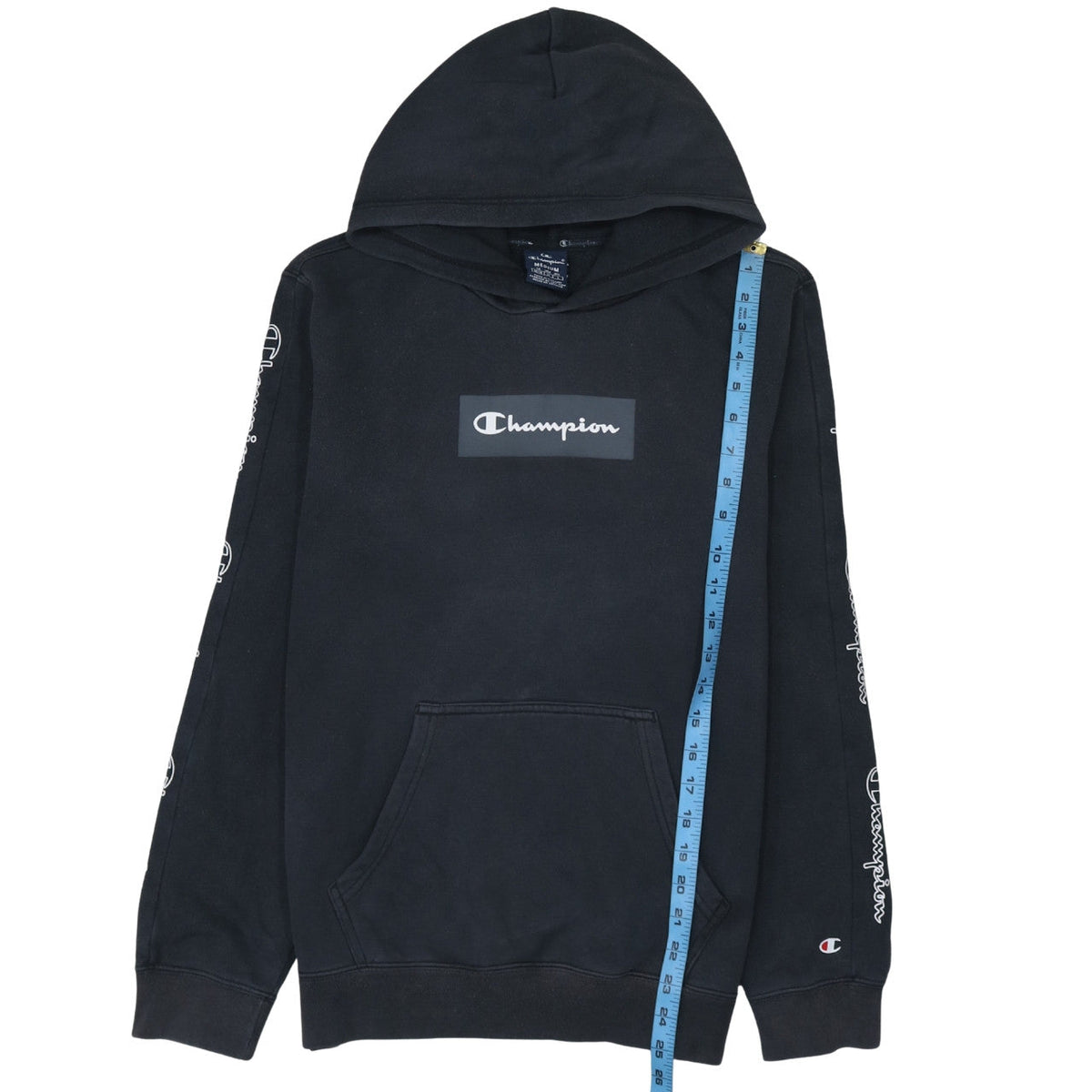 Mens UK Size M Champion Black Pullover Hoodie