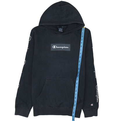 Mens UK Size M Champion Black Pullover Hoodie