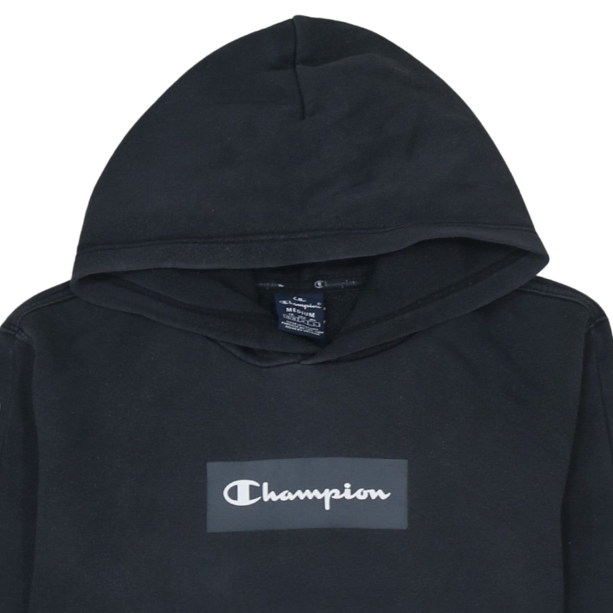 Mens UK Size M Champion Black Pullover Hoodie