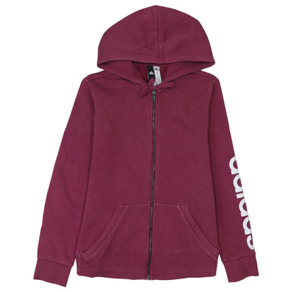 Womens UK Size M adidas Pink Full Zip Hoodie