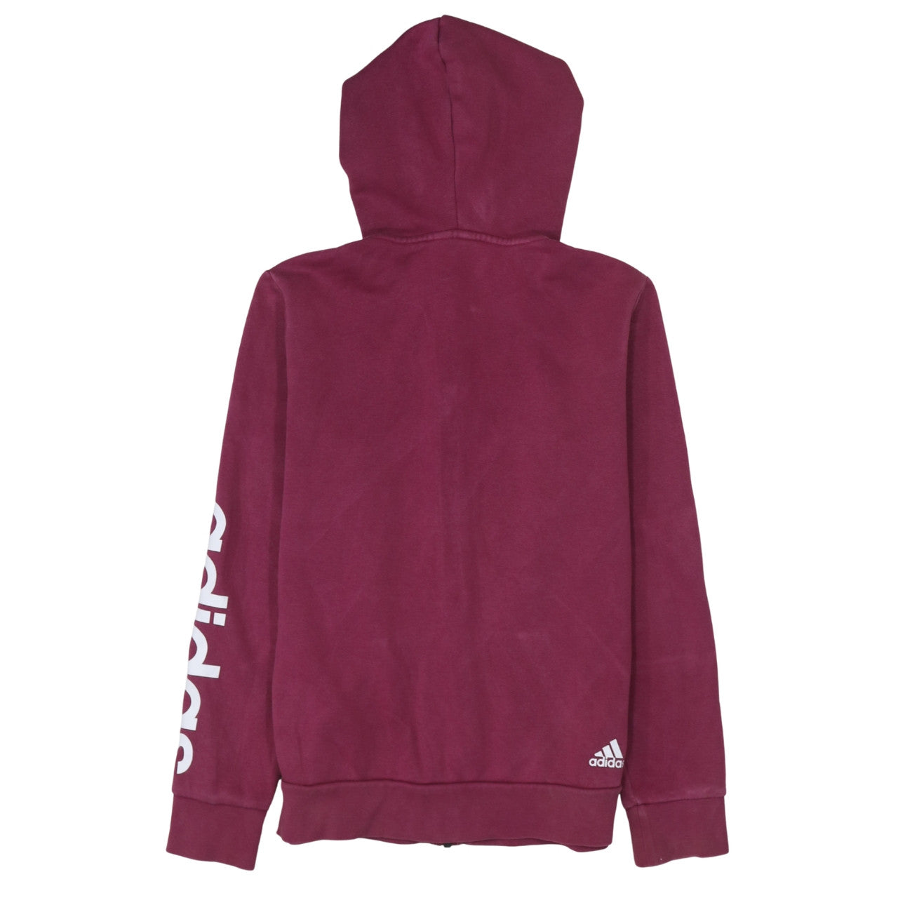 Womens UK Size M adidas Pink Full Zip Hoodie