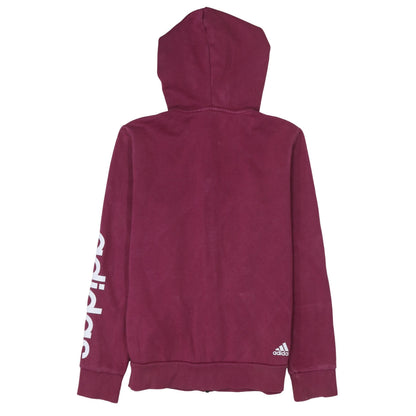 Womens UK Size M adidas Pink Full Zip Hoodie