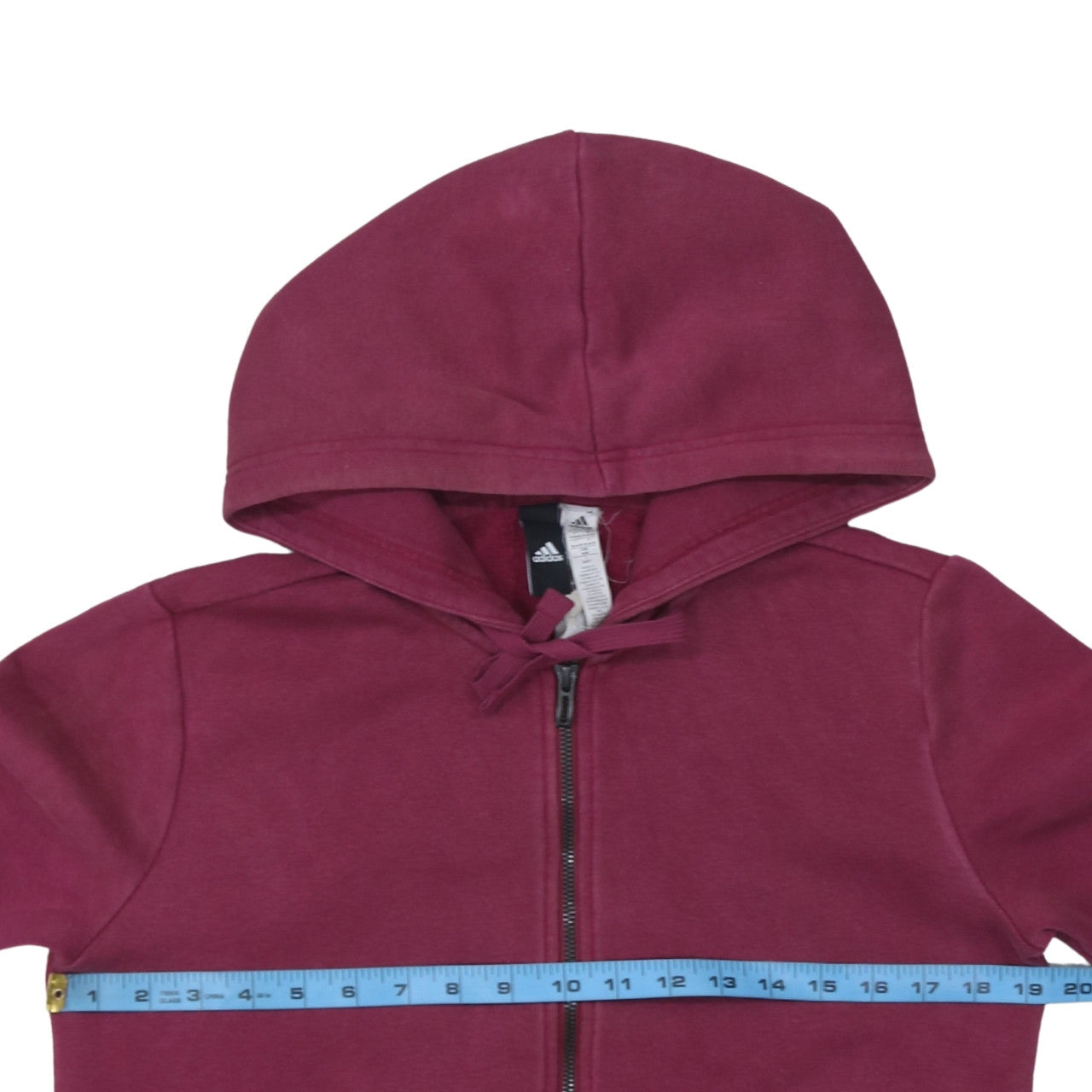 Womens UK Size M adidas Pink Full Zip Hoodie