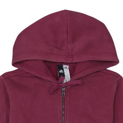 Womens UK Size M adidas Pink Full Zip Hoodie