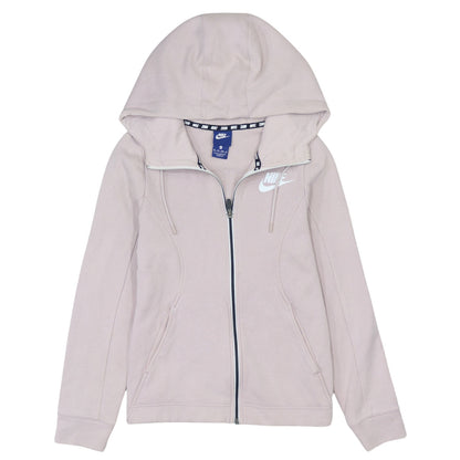 Womens UK Size XS Nike Beige Full Zip Hoodie