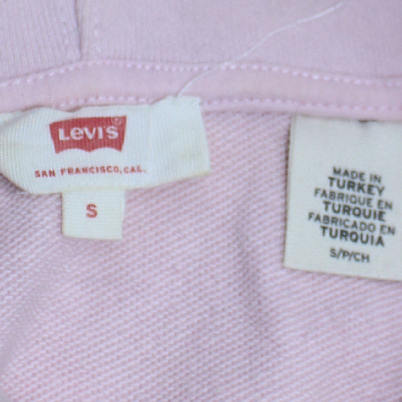 Womens UK Size S Levi's Pink Pullover Hoodie