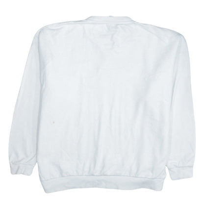 Mens UK Size M Zara White Pullover Sweatshirt
