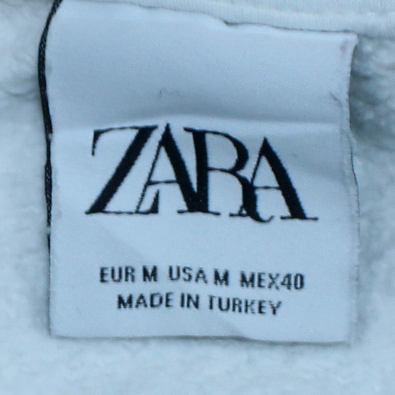 Mens UK Size M Zara White Pullover Sweatshirt