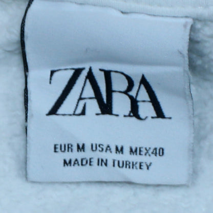Mens UK Size M Zara White Pullover Sweatshirt