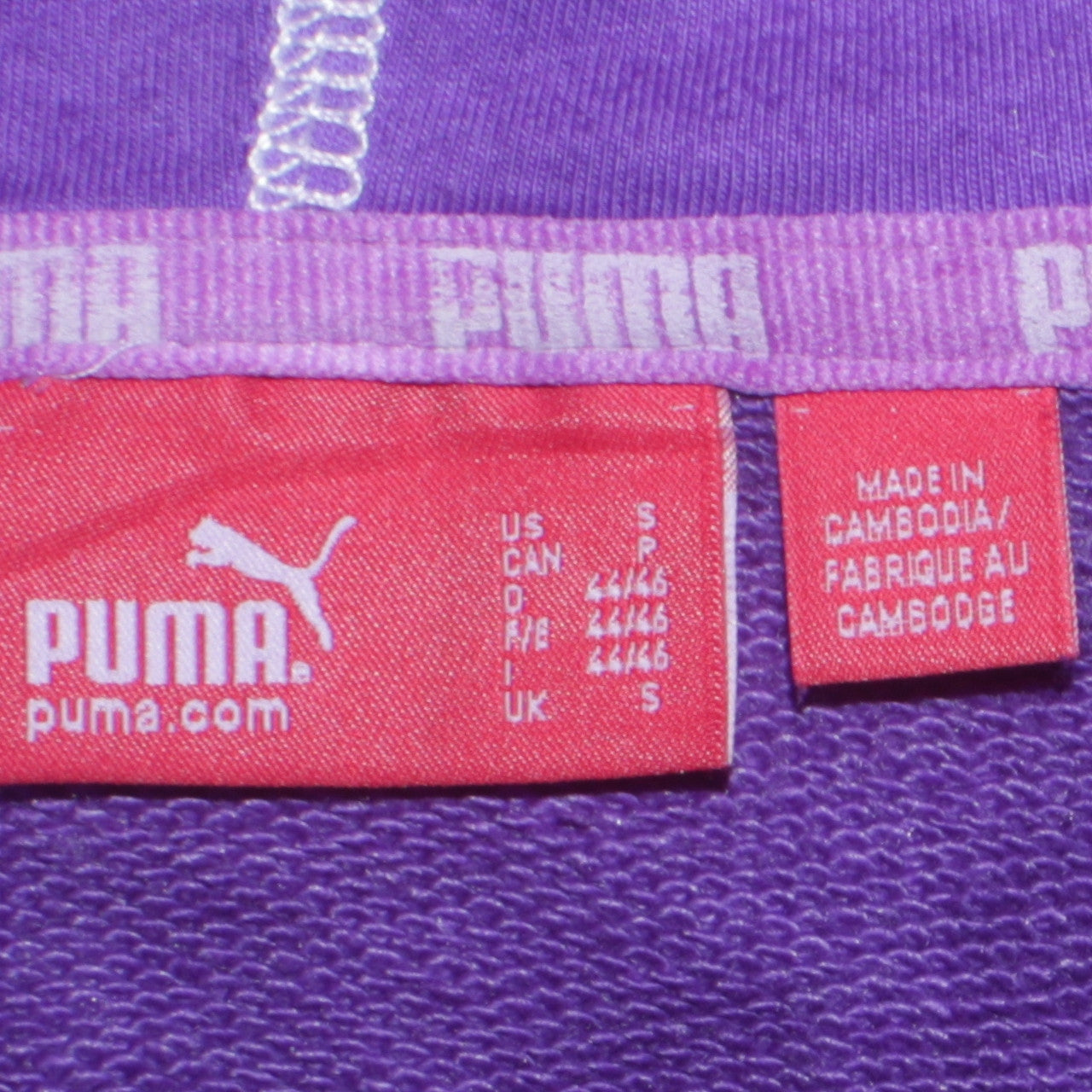 Mens UK Size S PUMA Purple Pullover Hoodie