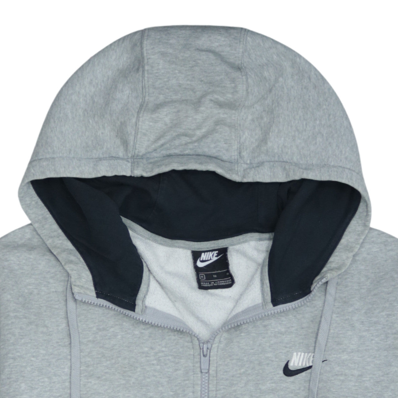 Mens UK Size XL Nike Grey Full Zip Hoodie