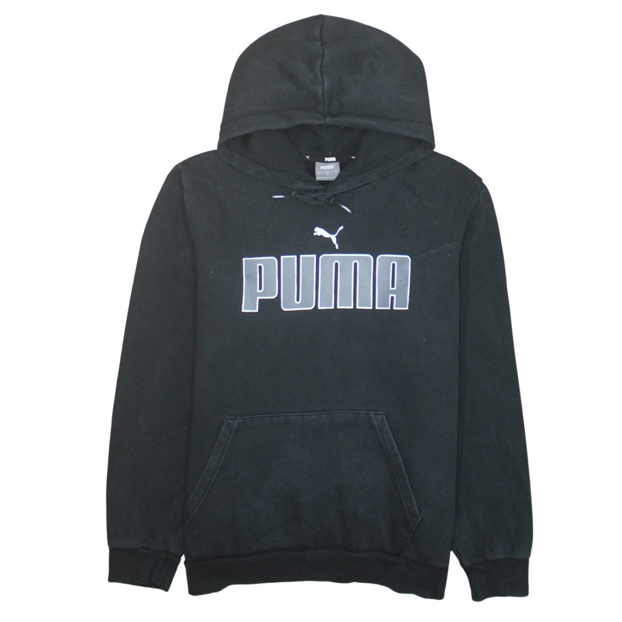 Mens UK Size L PUMA Black Pullover Hoodie