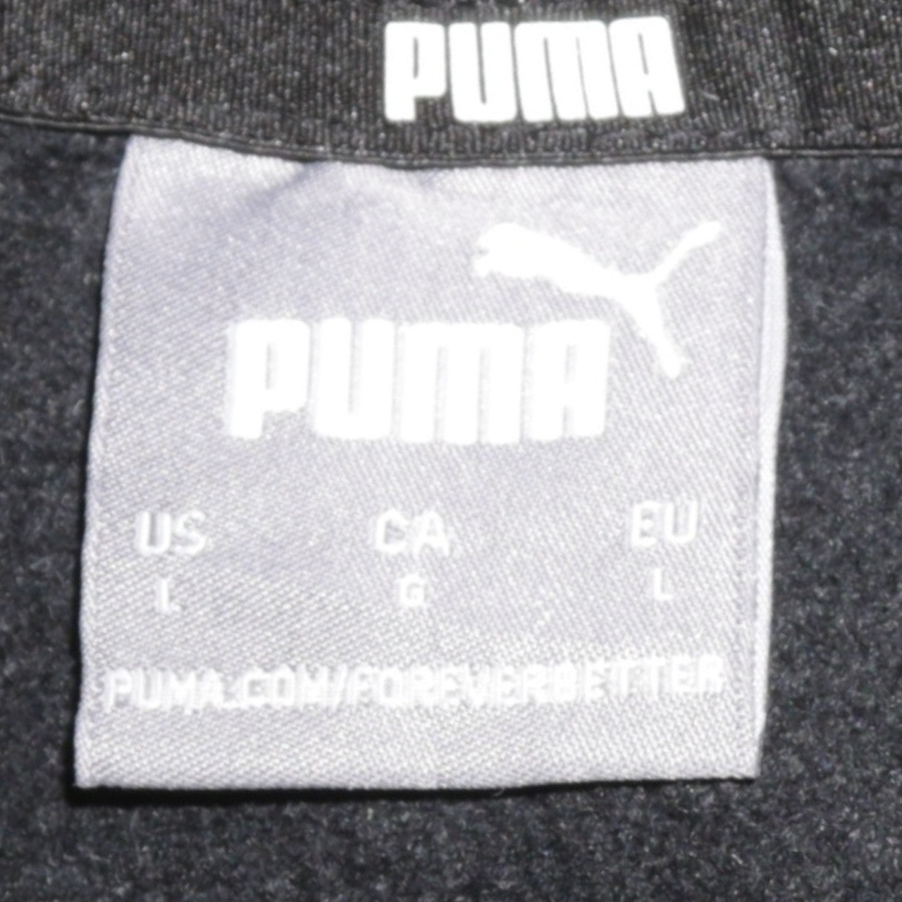 Mens UK Size L PUMA Black Pullover Hoodie