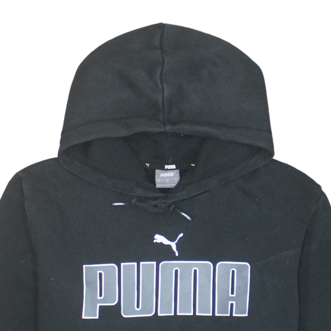 Mens UK Size L PUMA Black Pullover Hoodie