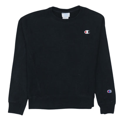 Womens UK Size S Champion Black Pullover Sweatshirt