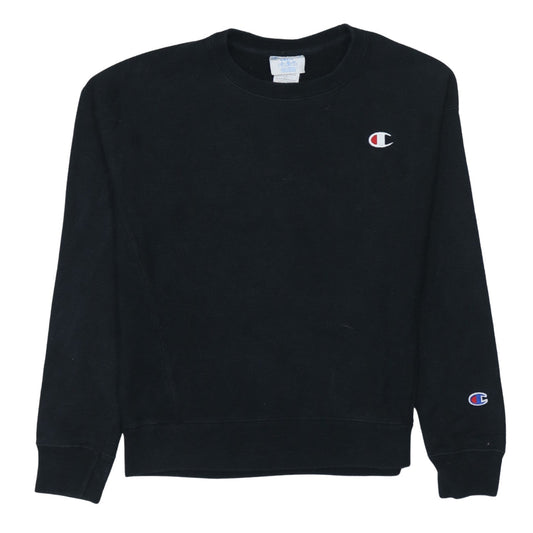 Womens UK Size S Champion Black Pullover Sweatshirt