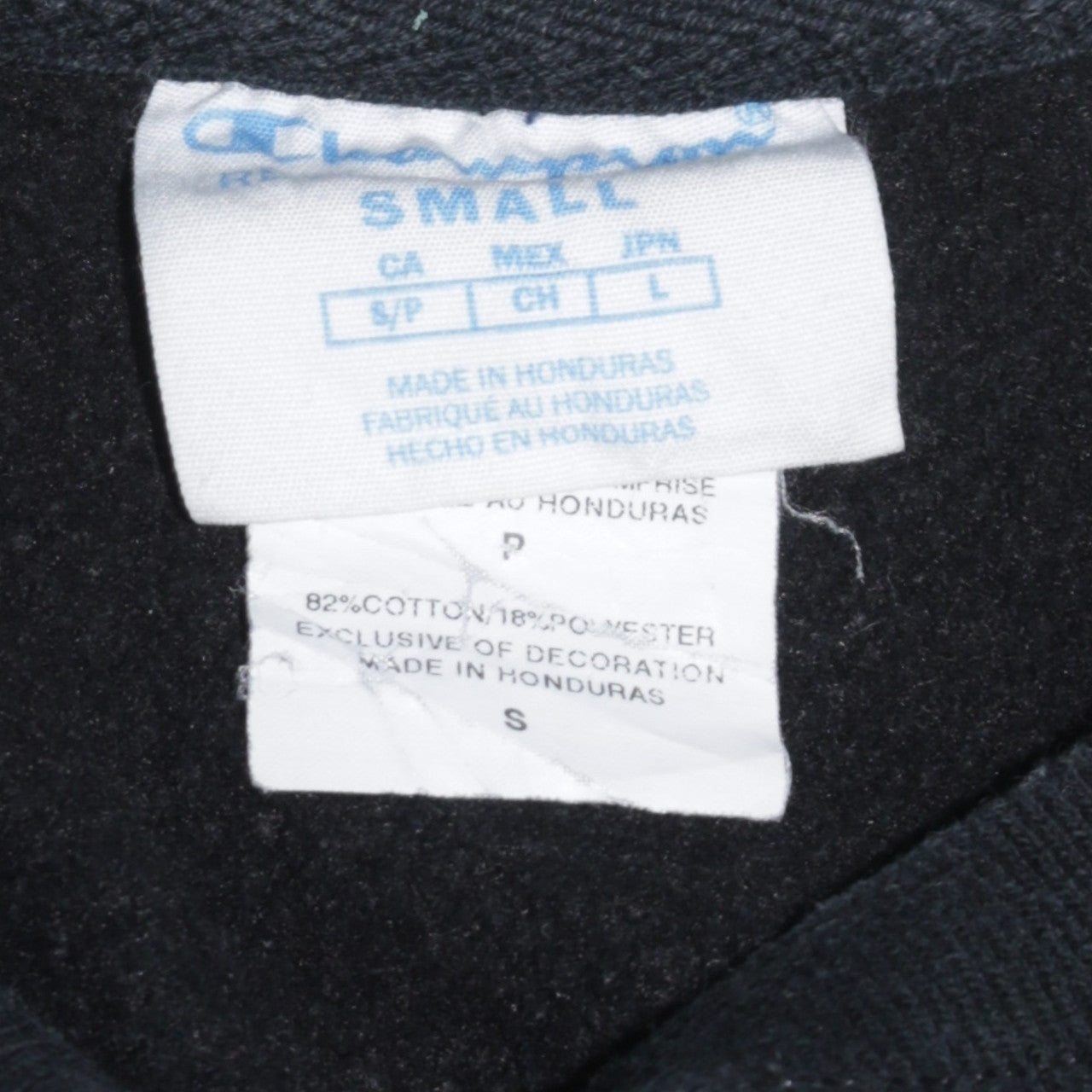 Womens UK Size S Champion Black Pullover Sweatshirt