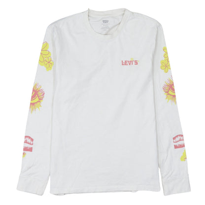Mens UK Size S Levi's White  T-Shirt
