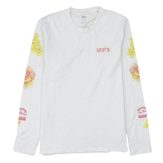Mens UK Size S Levi's White  T-Shirt
