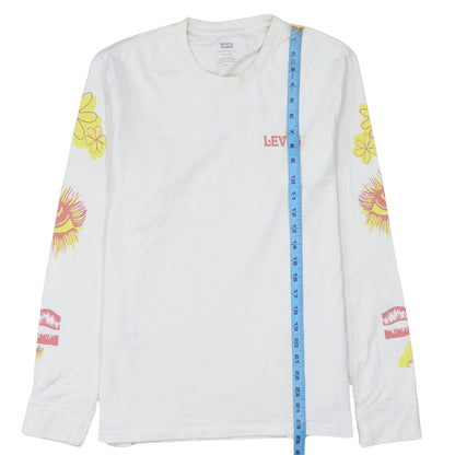 Mens UK Size S Levi's White  T-Shirt
