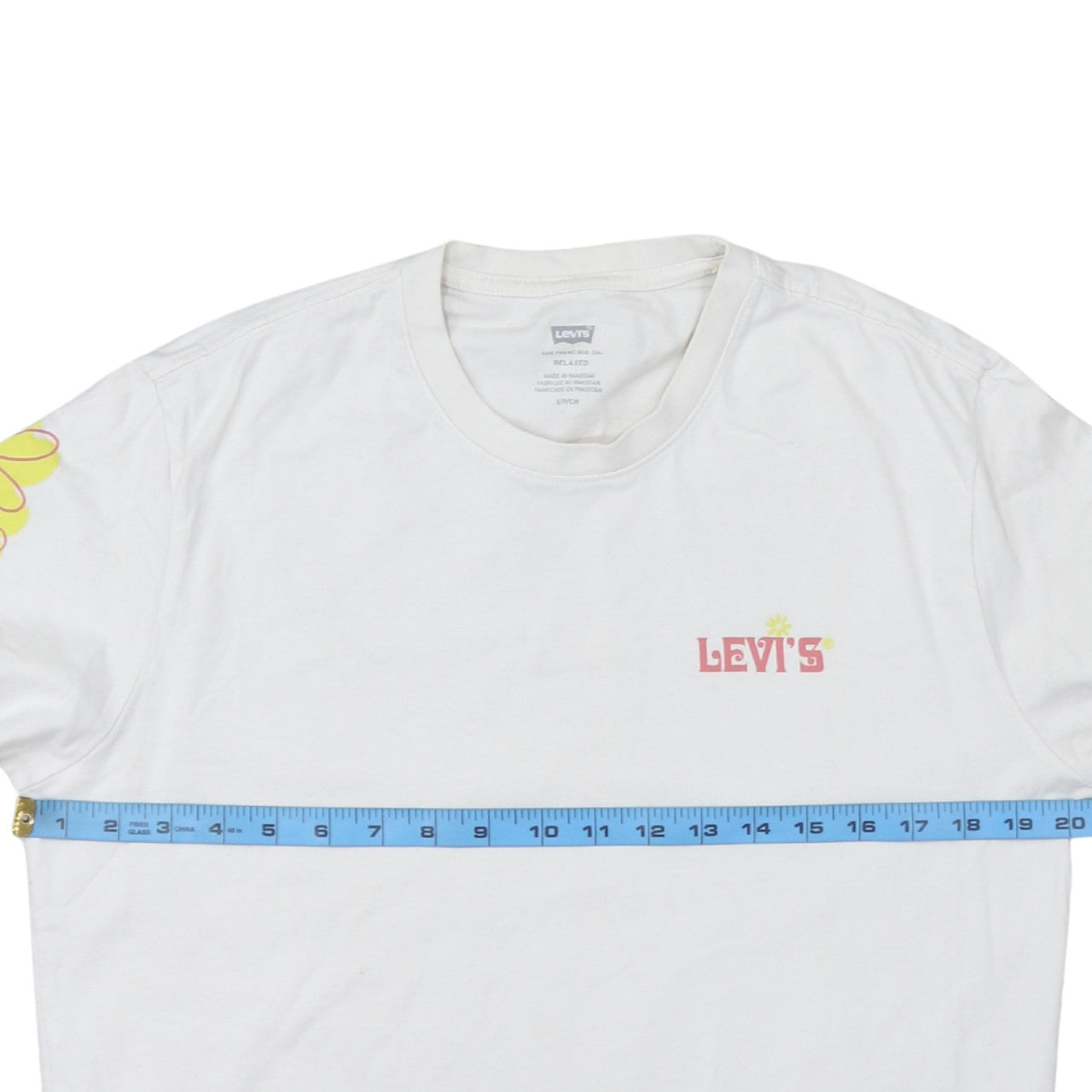 Mens UK Size S Levi's White  T-Shirt
