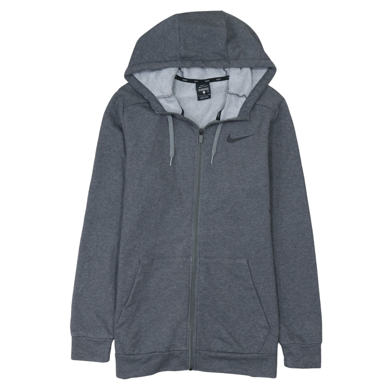 Mens UK Size S Nike Grey Full Zip Hoodie