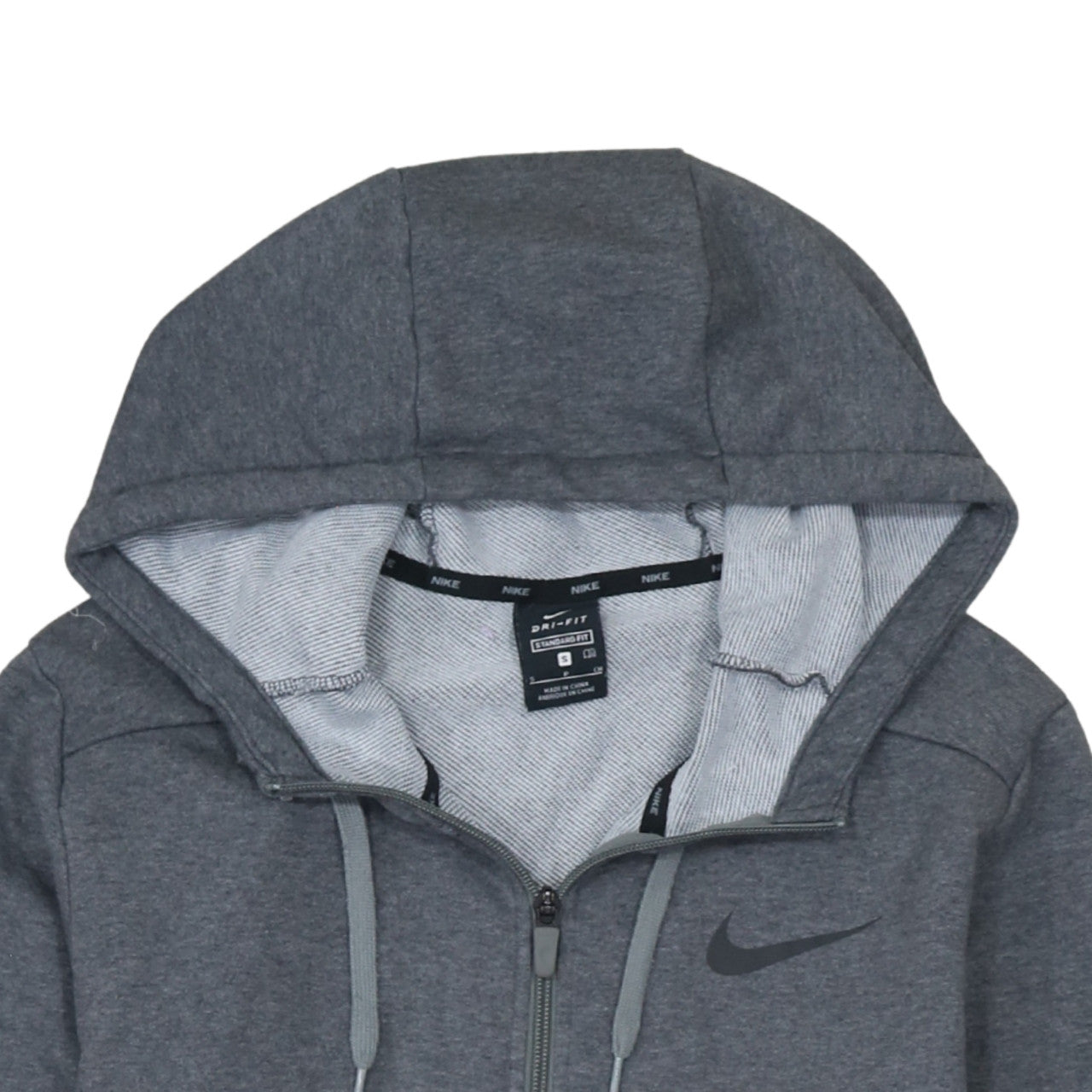 Mens UK Size S Nike Grey Full Zip Hoodie