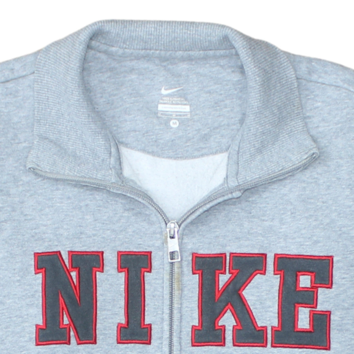 Mens UK Size M Nike Grey Full Zip Sweatshirt