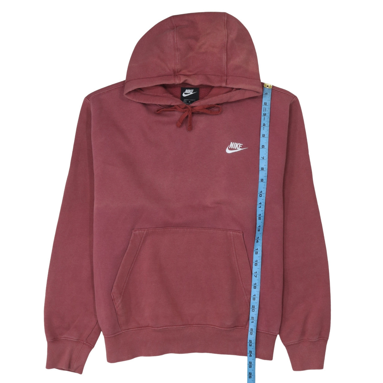 Mens UK Size M Nike Red Pullover Hoodie