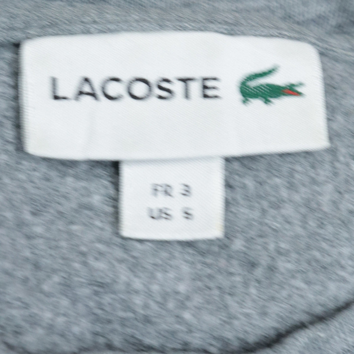 Mens UK Size S Lacoste Grey Pullover Sweatshirt