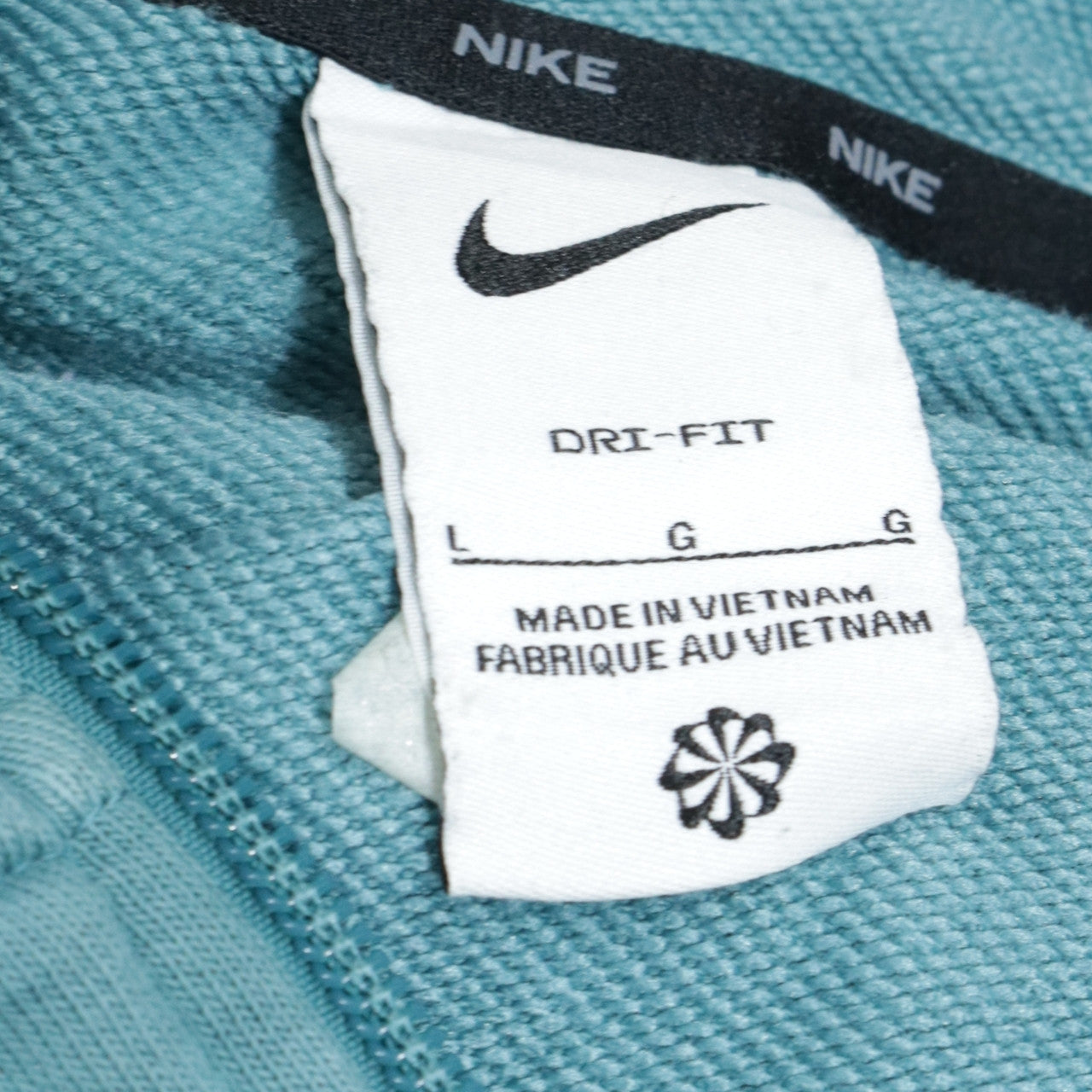 Mens UK Size L Nike Blue Full Zip Hoodie