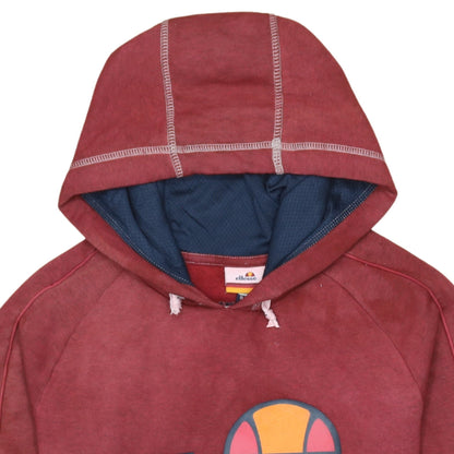 Womens UK Size 8 ellesse Red Pullover Hoodie