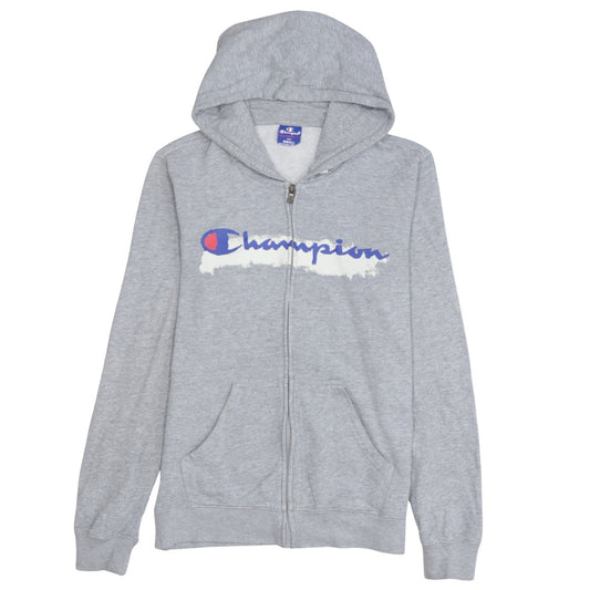 Mens UK Size S Champion Grey Full Zip Hoodie