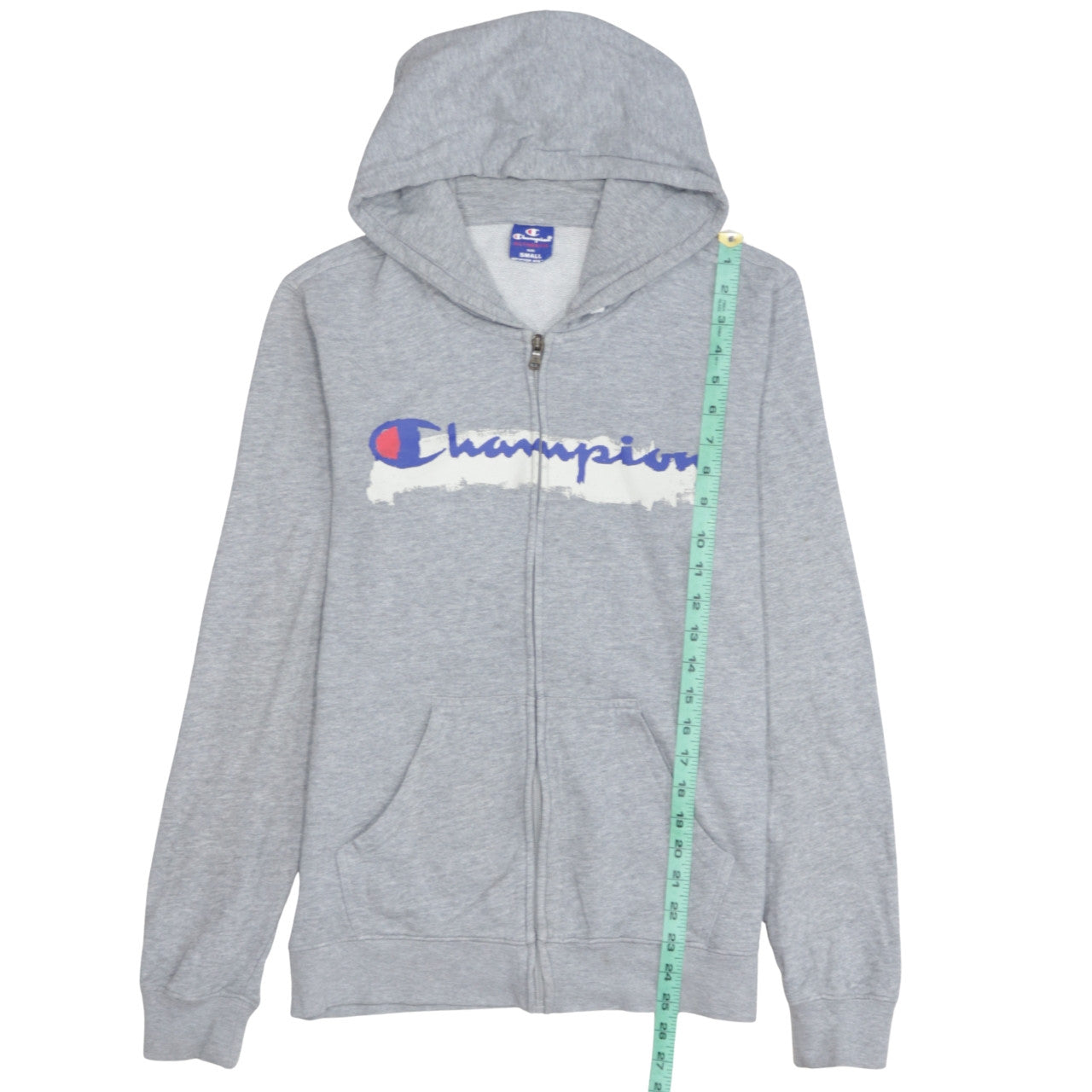 Mens UK Size S Champion Grey Full Zip Hoodie