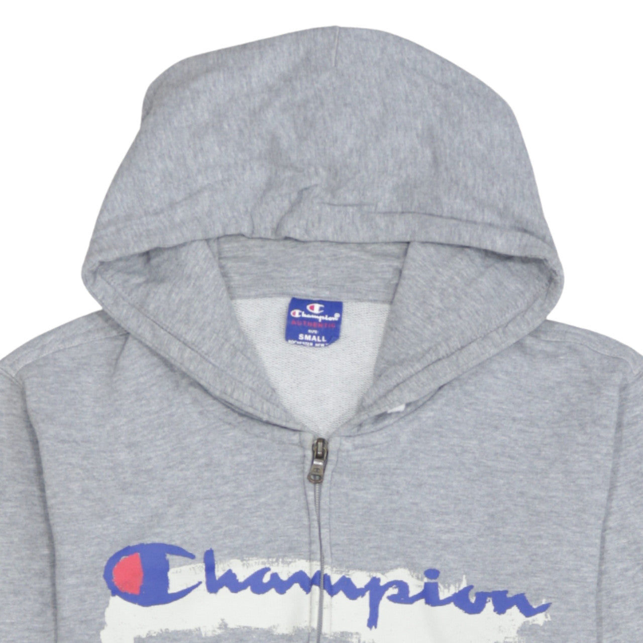 Mens UK Size S Champion Grey Full Zip Hoodie