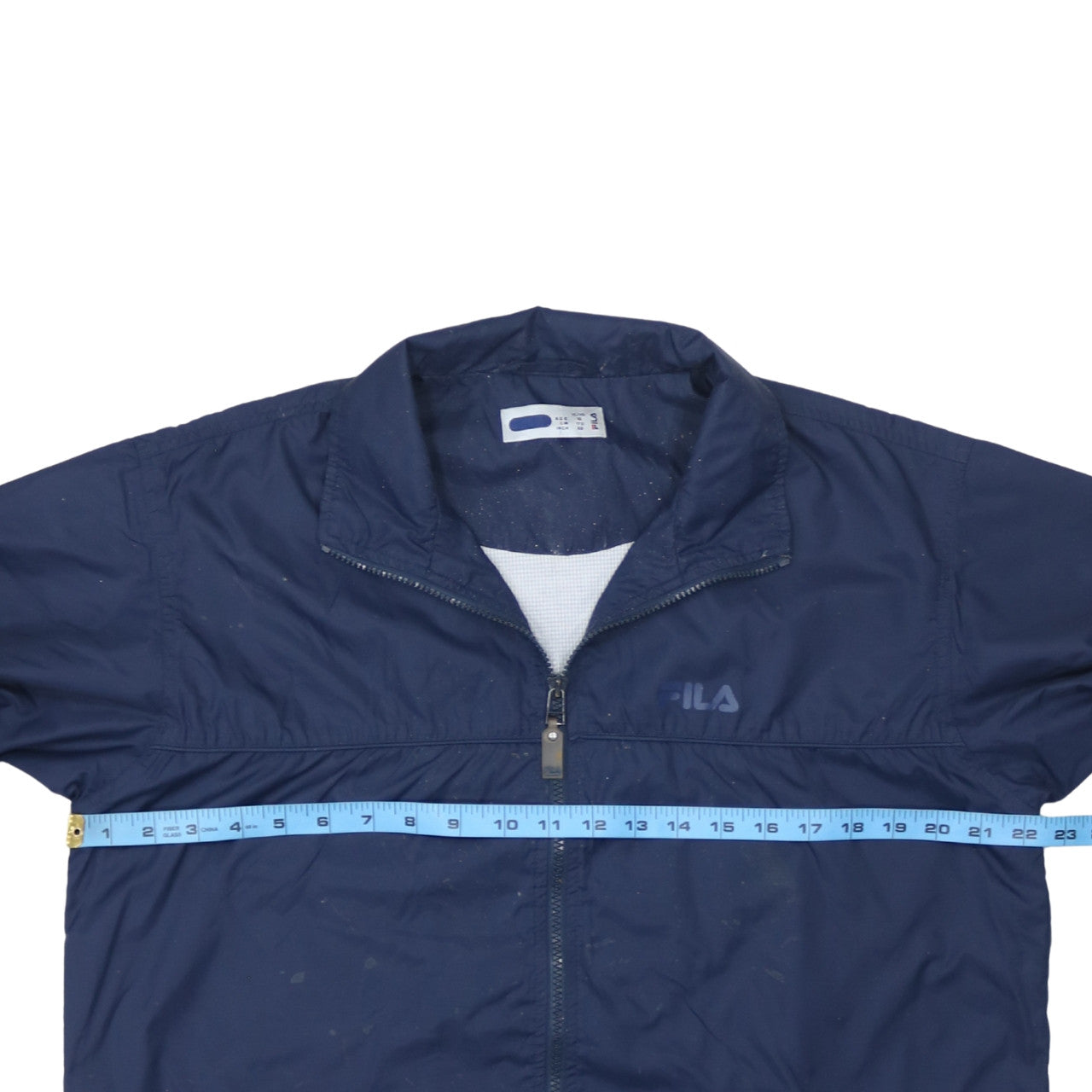 Boys UK Size 16 Years FILA Blue Windbreaker Coat