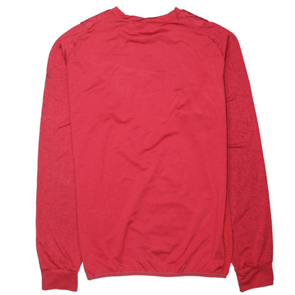 adidas Men’s Red Manchester United ClimaWarm Long Sleeve T-Shirt XL