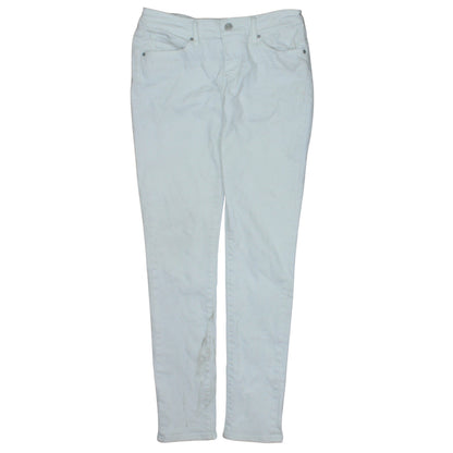 Levi's Women's White 711 Skinny Jeans Size 27 Mid Rise Denim